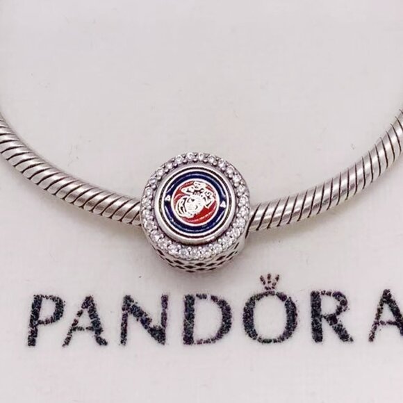 Pandora USMC Marine Corps Exclusive Pandora Dangle Bead Charm - Picture 1 of 3